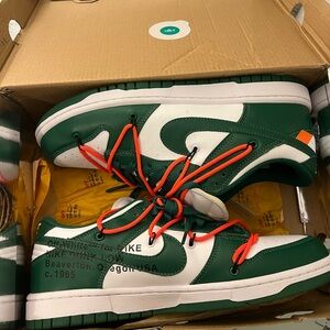 Off white nike dunk low pine green